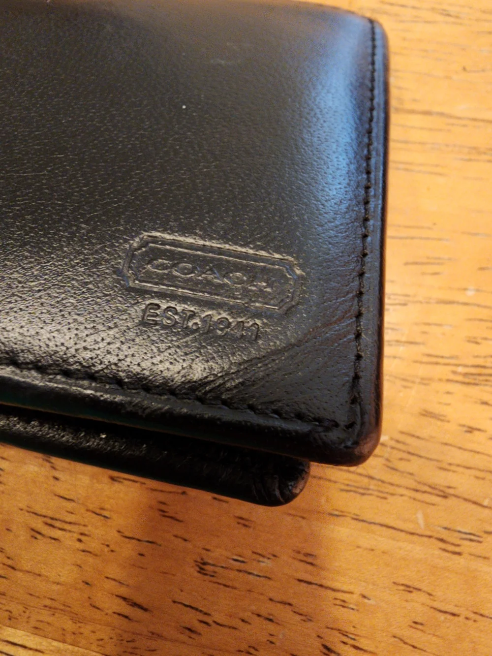 Coach Black Leather Men's Bi-Fold Leather Wallet